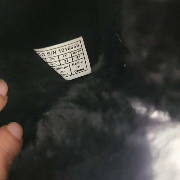 UGG Bailey Button Bling Crystal black Boots 1016553 Womens 6 - Picture 5 of 7